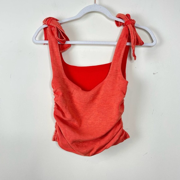 Free People Guava Berry Boulevard Cotton Crop Top NWT Size Small - Picture 3 of 7